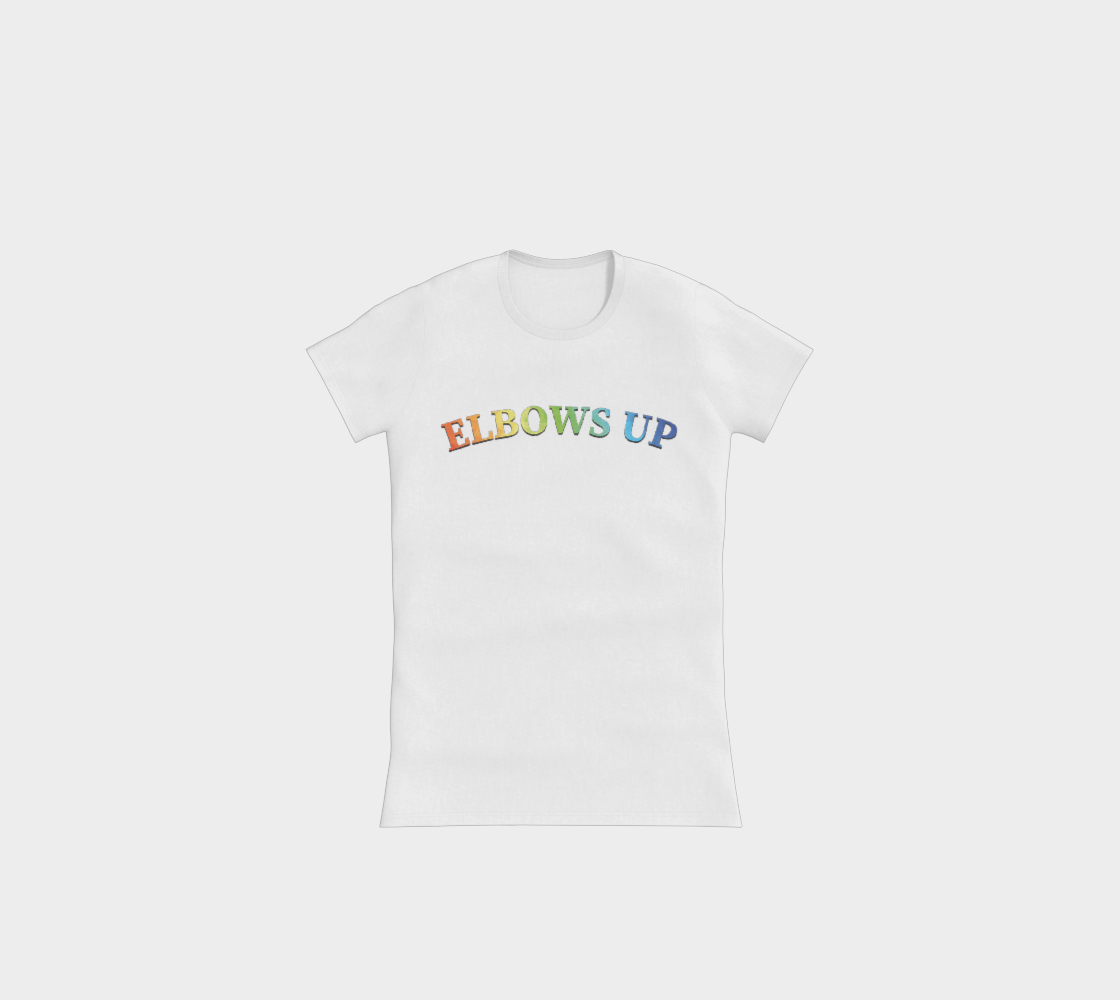 Elbows Up Never 51 PRIDE Slimline T-Shirt