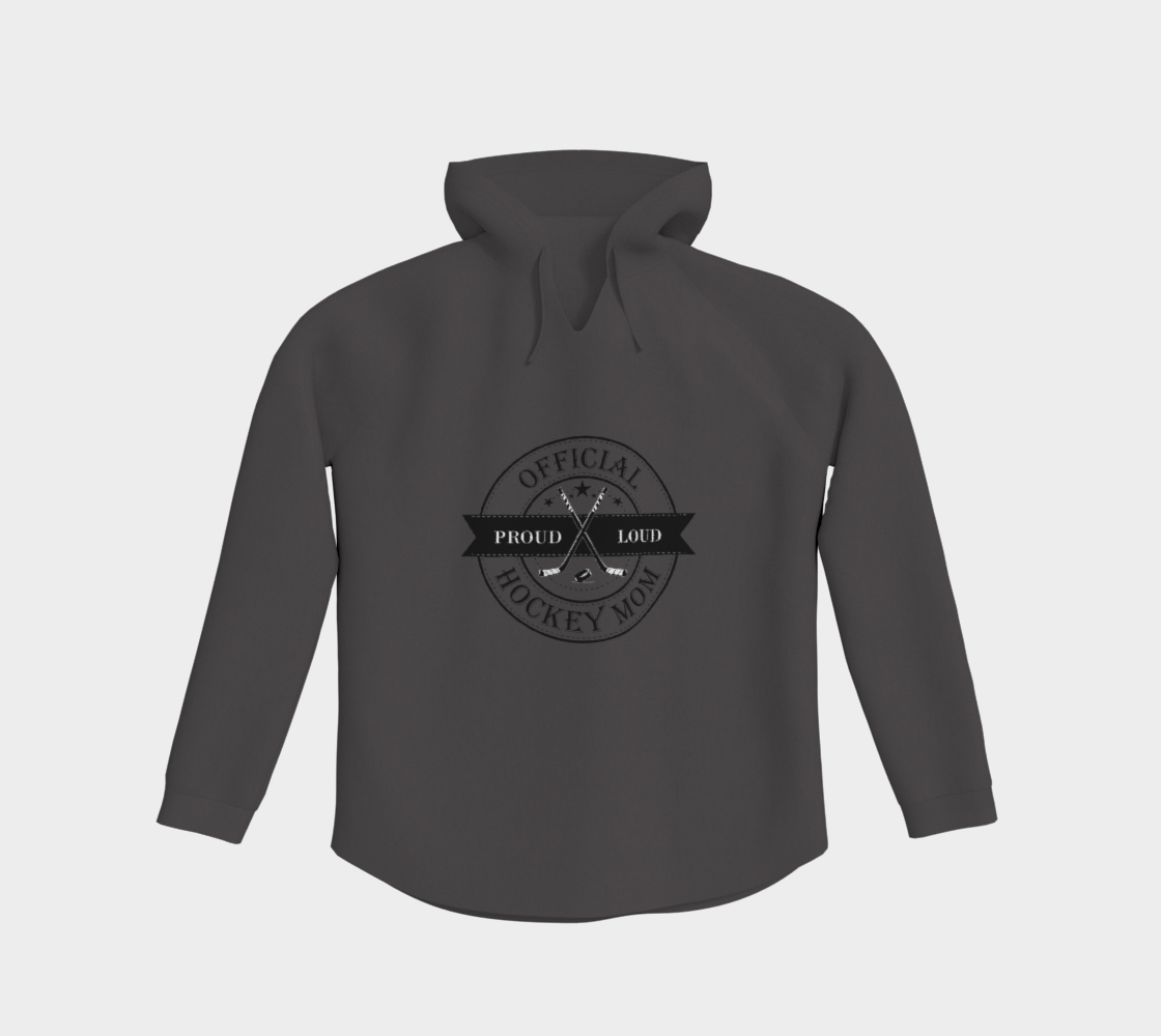 Official Hockey Mom Light Hoodie Black Logo