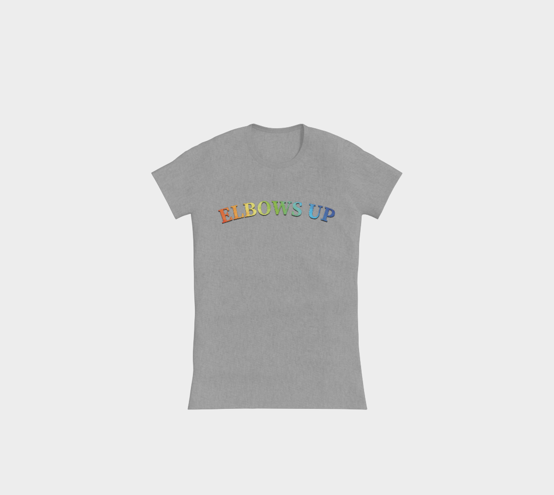 Elbows Up Never 51 PRIDE Slimline T-Shirt