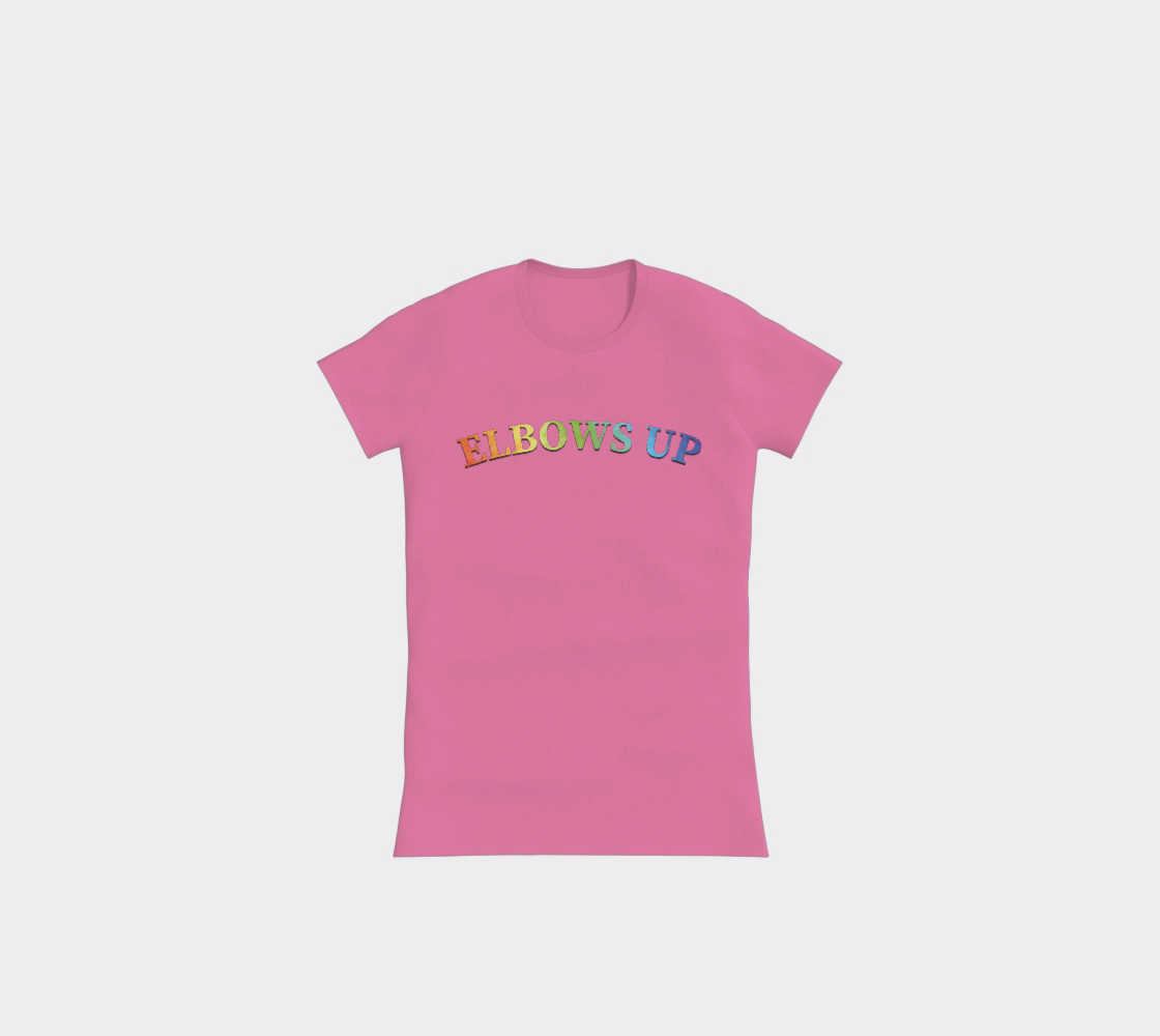 Elbows Up Never 51 PRIDE Slimline T-Shirt