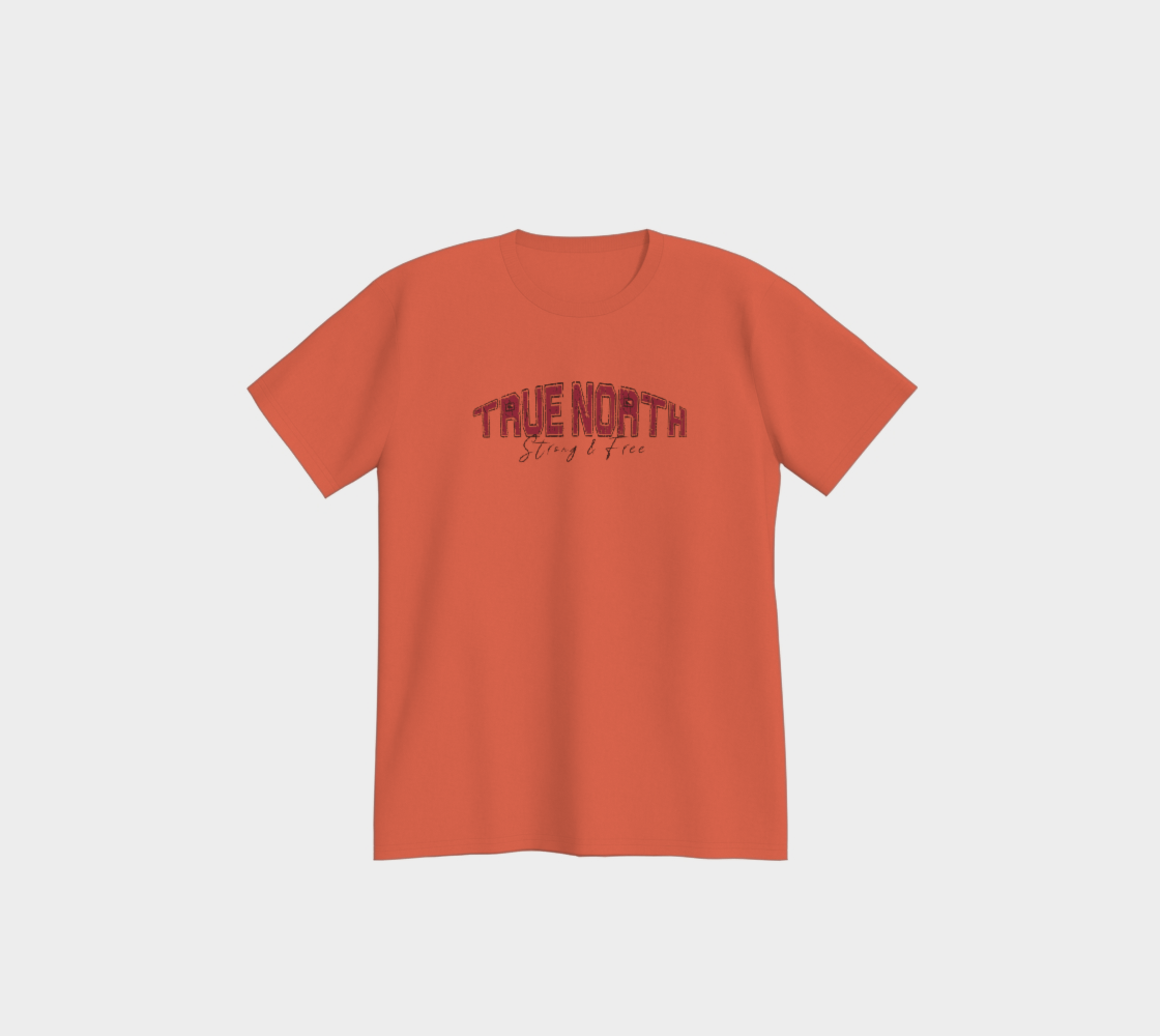 True North Strong & Free T-Shirt Dark Outline