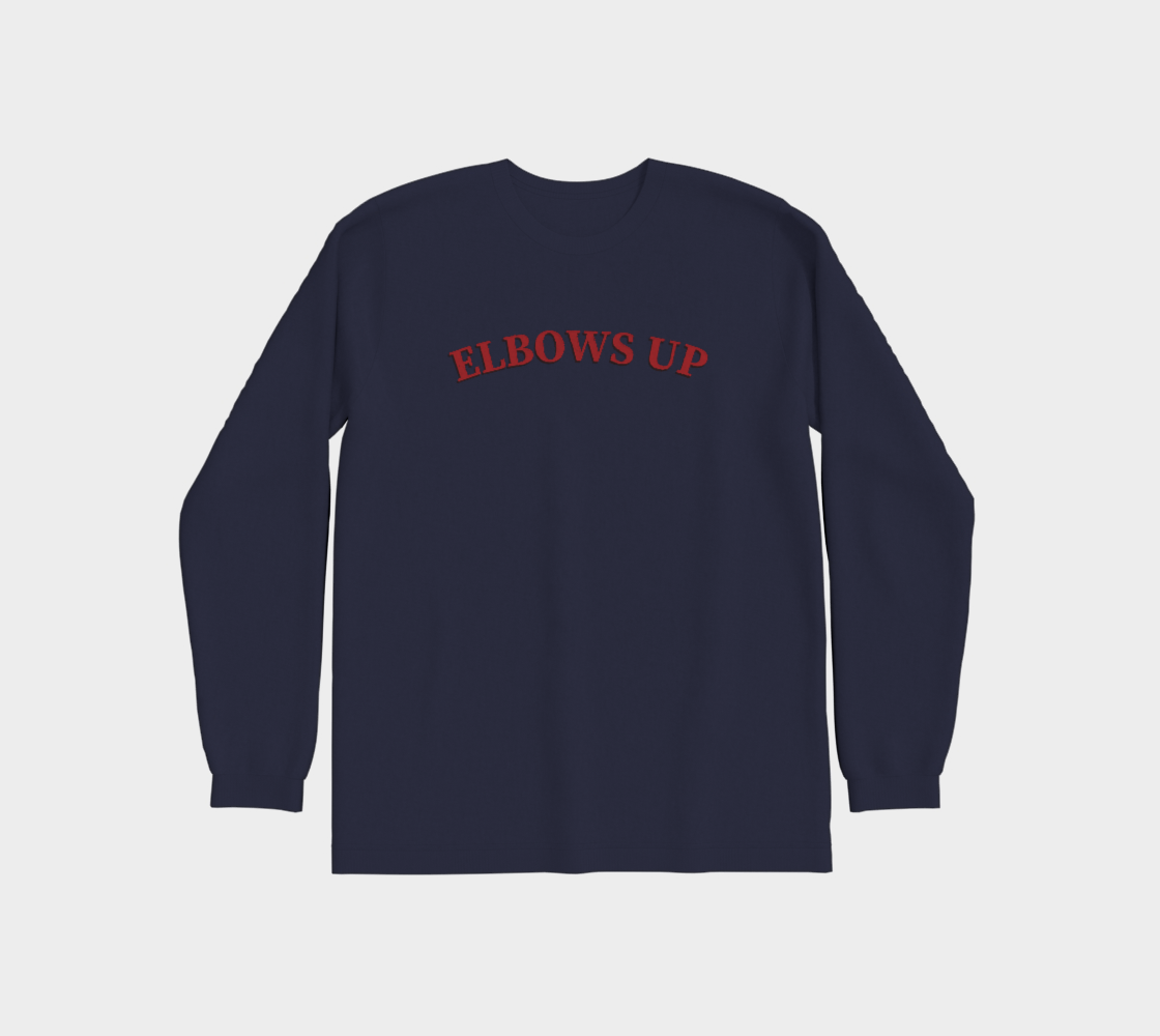 Elbows Up Leaf Front and Back Premium Long Sleeve Shirt
