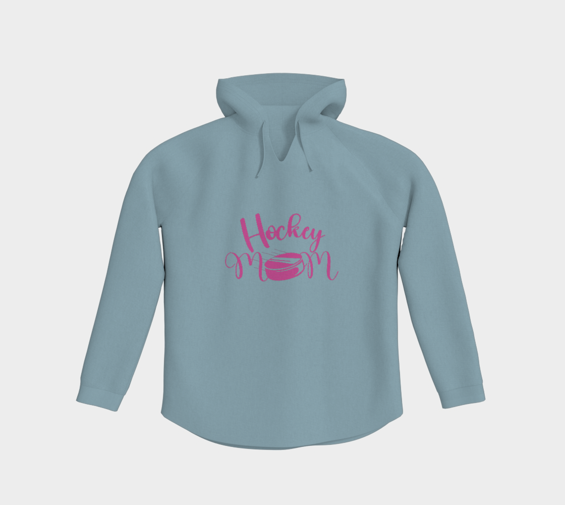Hockey Mom Light Pullover Hoodie Pink Logo