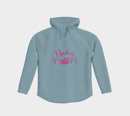 Hockey Mom Light Pullover Hoodie Pink Logo