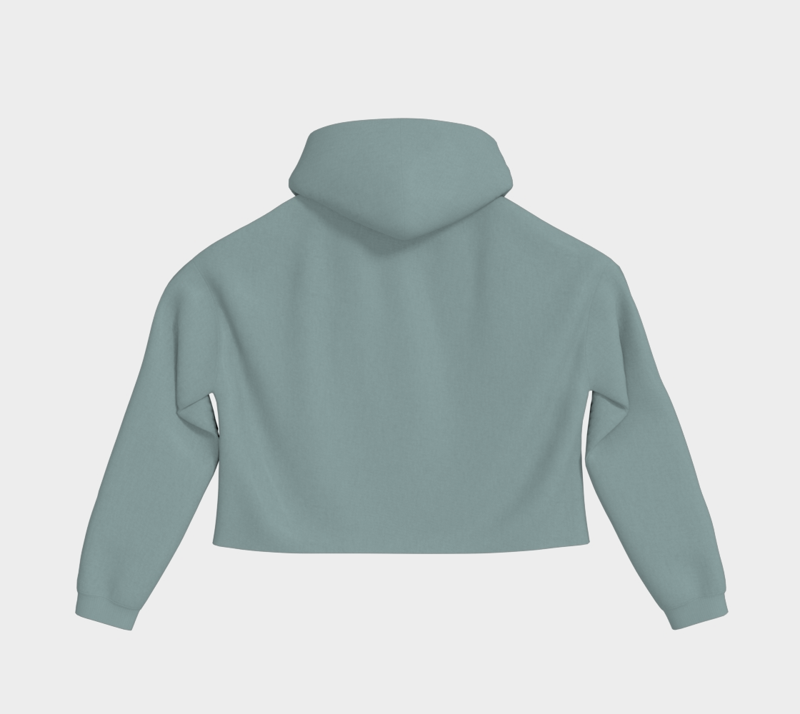 True North Strong and Free Cropped Hoodie Light Outline