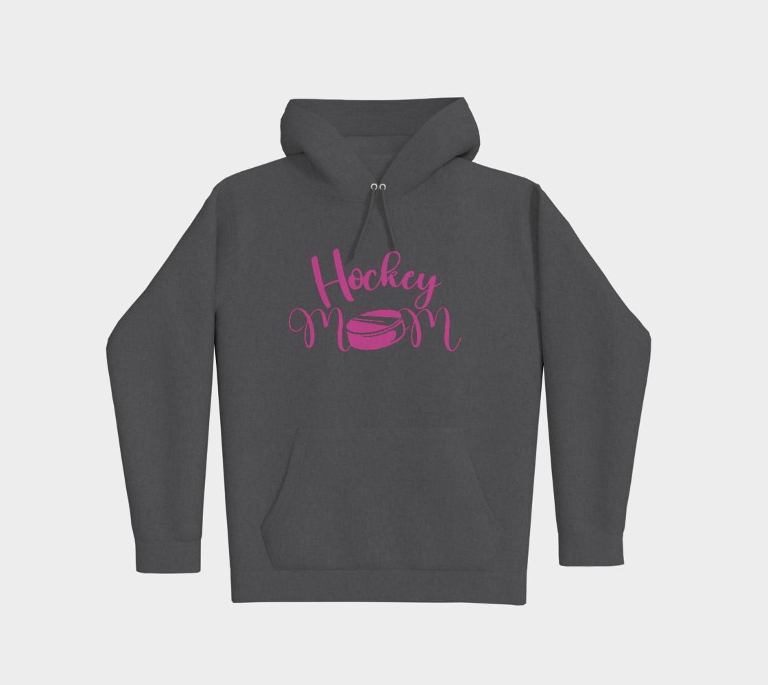 Hockey Mom Premium Pullover Hoodie Pink Logo