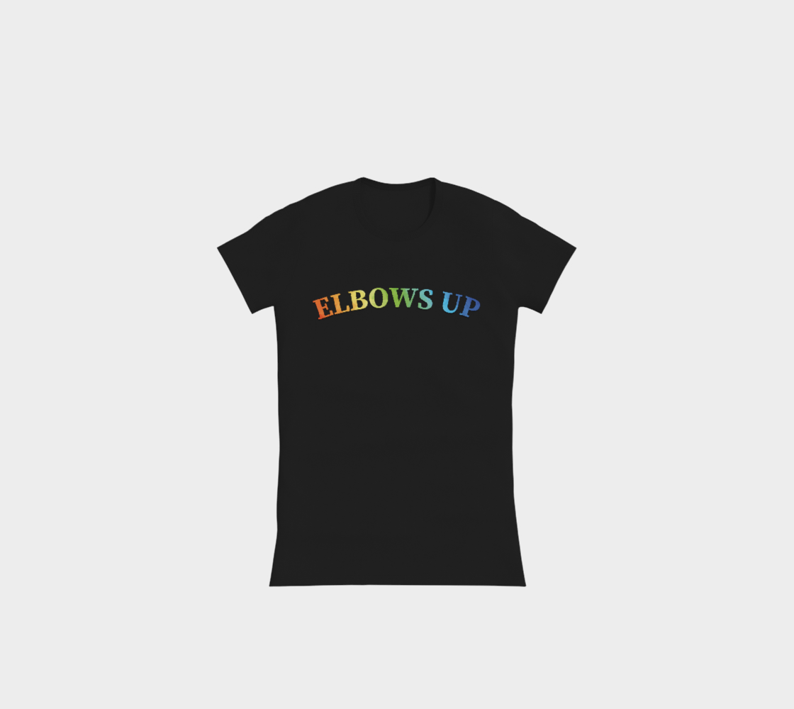 Elbows Up Never 51 PRIDE Slimline T-Shirt