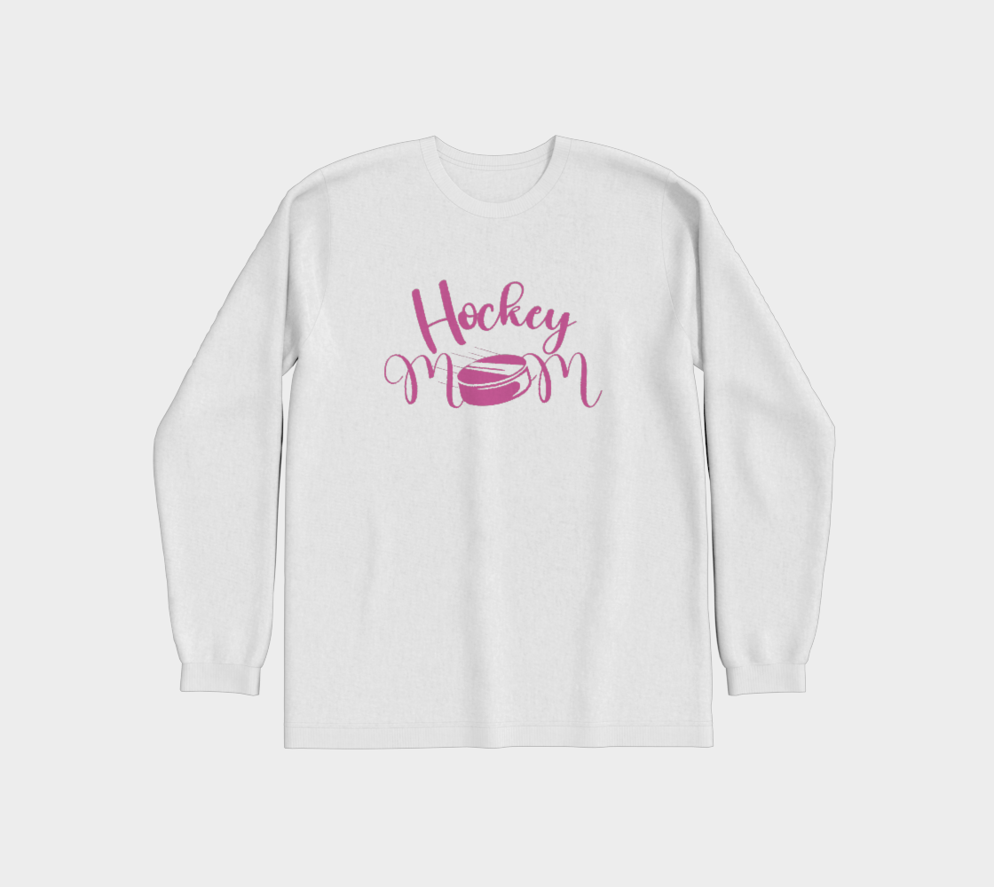 Hockey Mom Premium Long-Sleeve Shirt Pink Logo