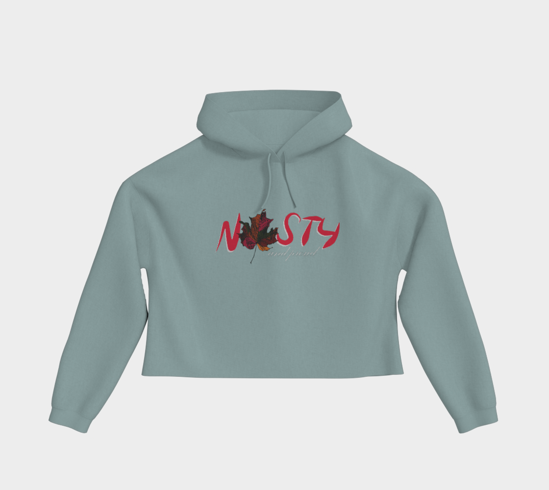 Nasty and Proud Cropped Hoodie Light Outline