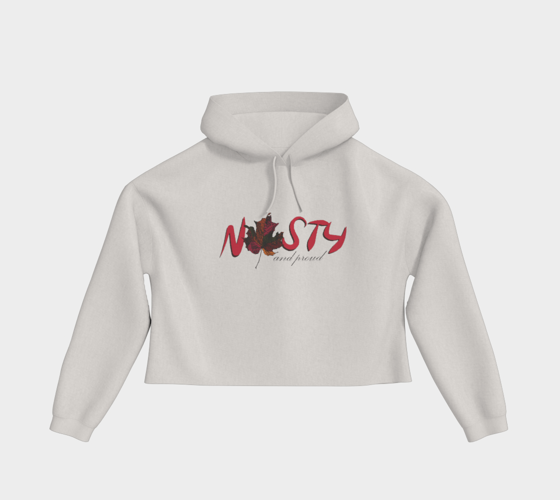Nasty and Proud Cropped Hoodie Dark Outline