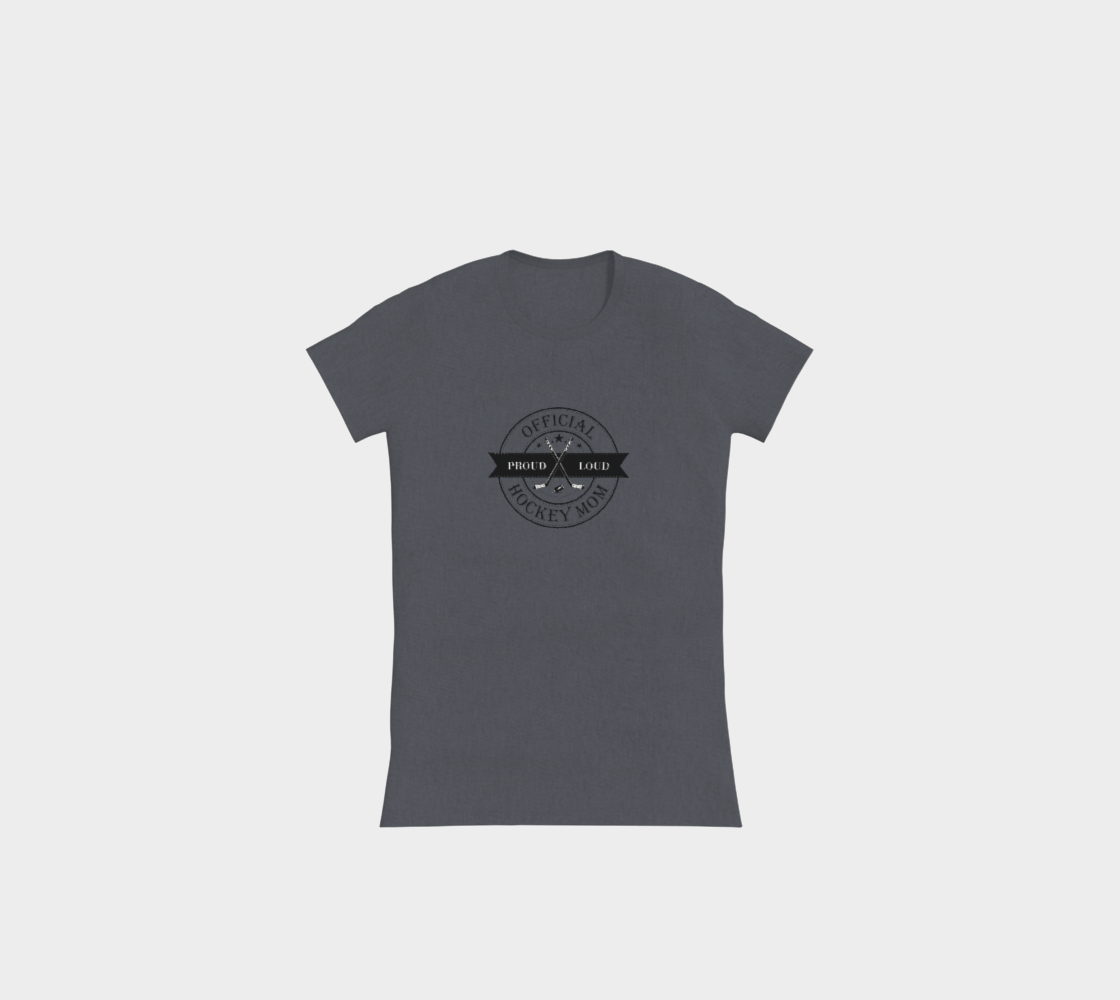Official Hockey Mom Slimline T-Shirt Black Logo