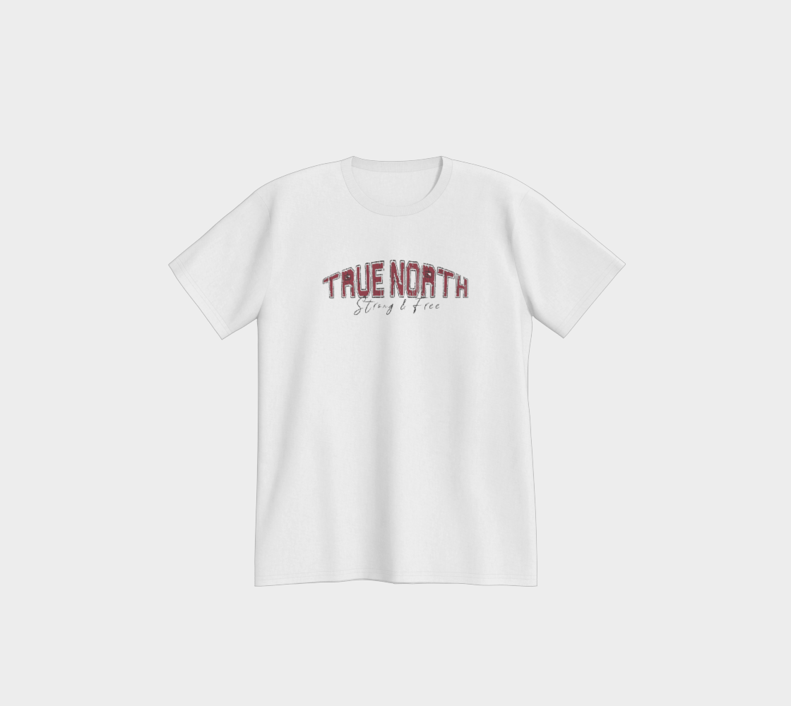 True North Strong & Free T-Shirt Dark Outline