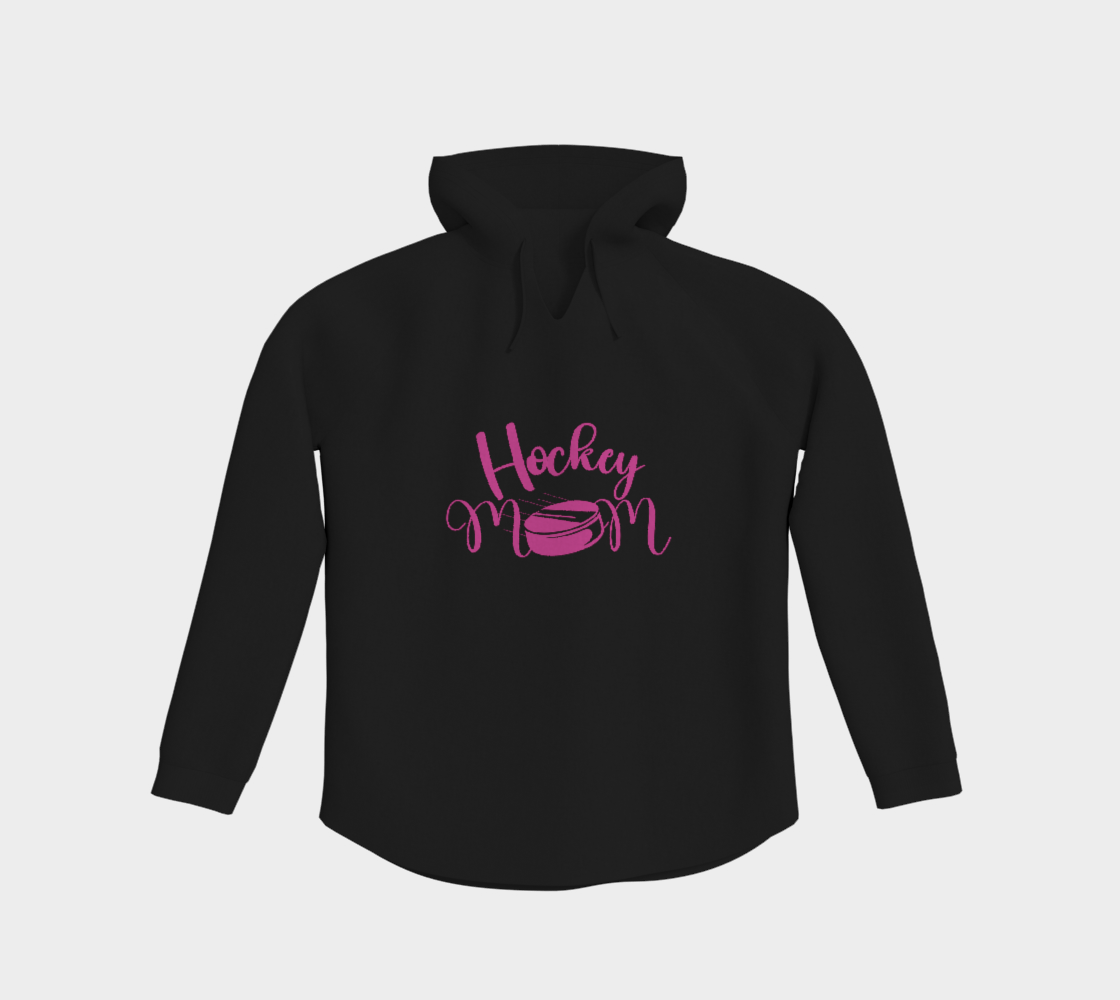 Hockey Mom Light Pullover Hoodie Pink Logo