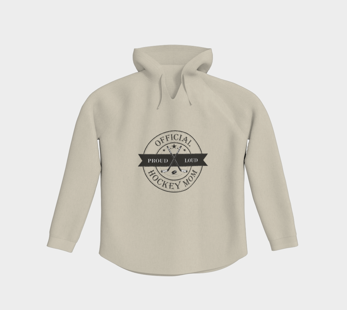 Official Hockey Mom Light Hoodie Black Logo