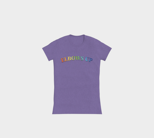 Elbows Up PRIDE Slimline T-Shirt