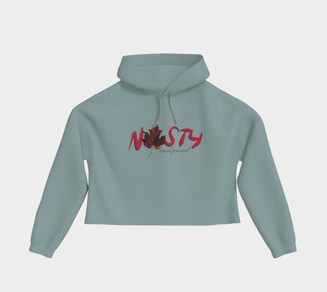 Nasty and Proud Cropped Hoodie Dark Outline