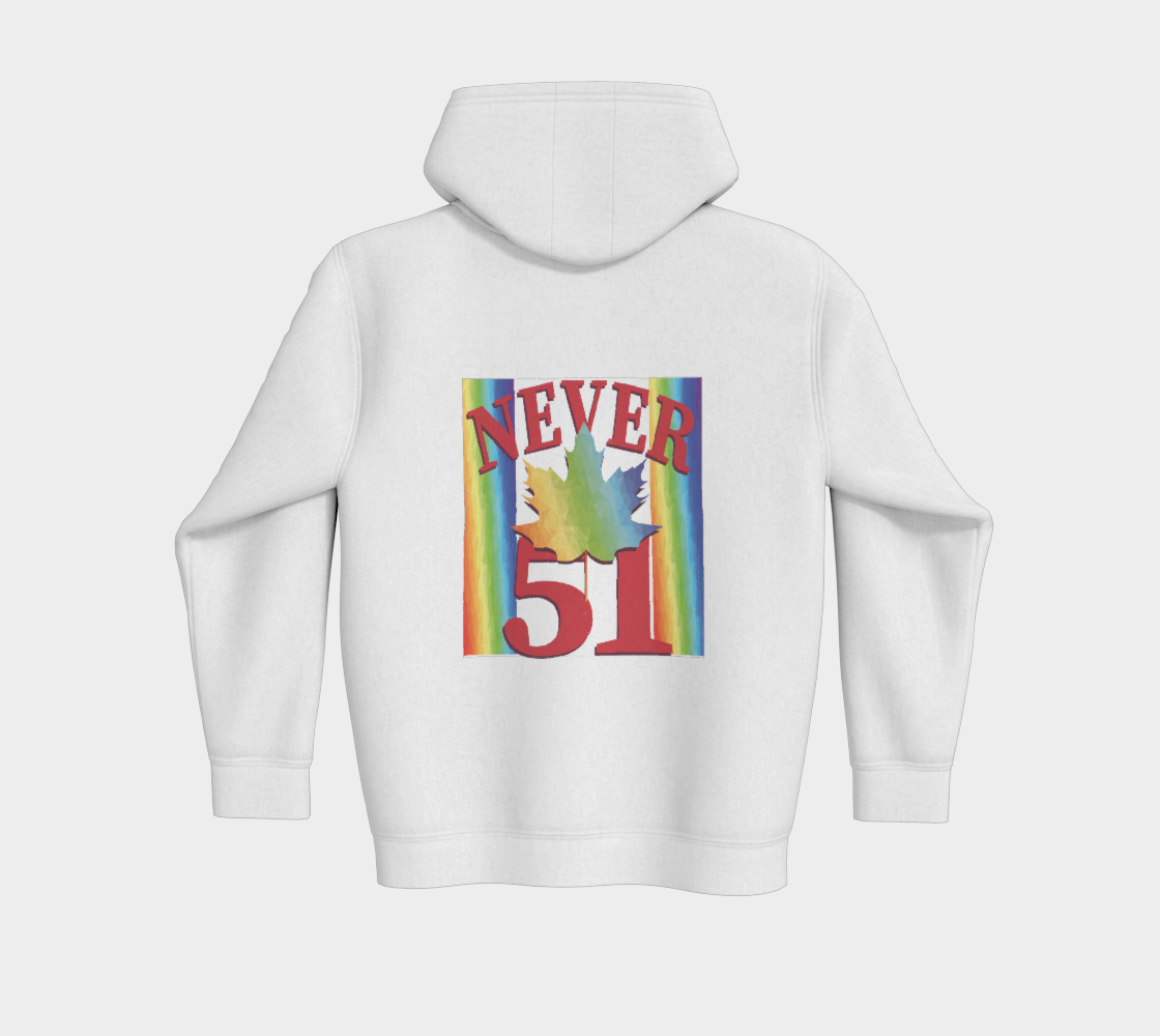 Elbows Up Never 51 PRIDE Premium Zip Up Hoodie