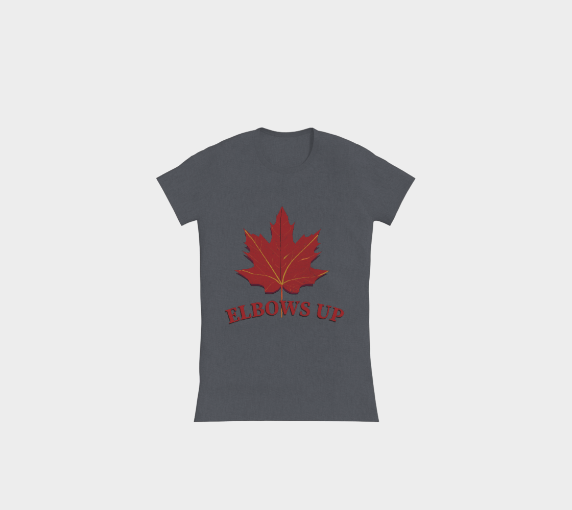 Elbows Up Leaf Slimline T-Shirt