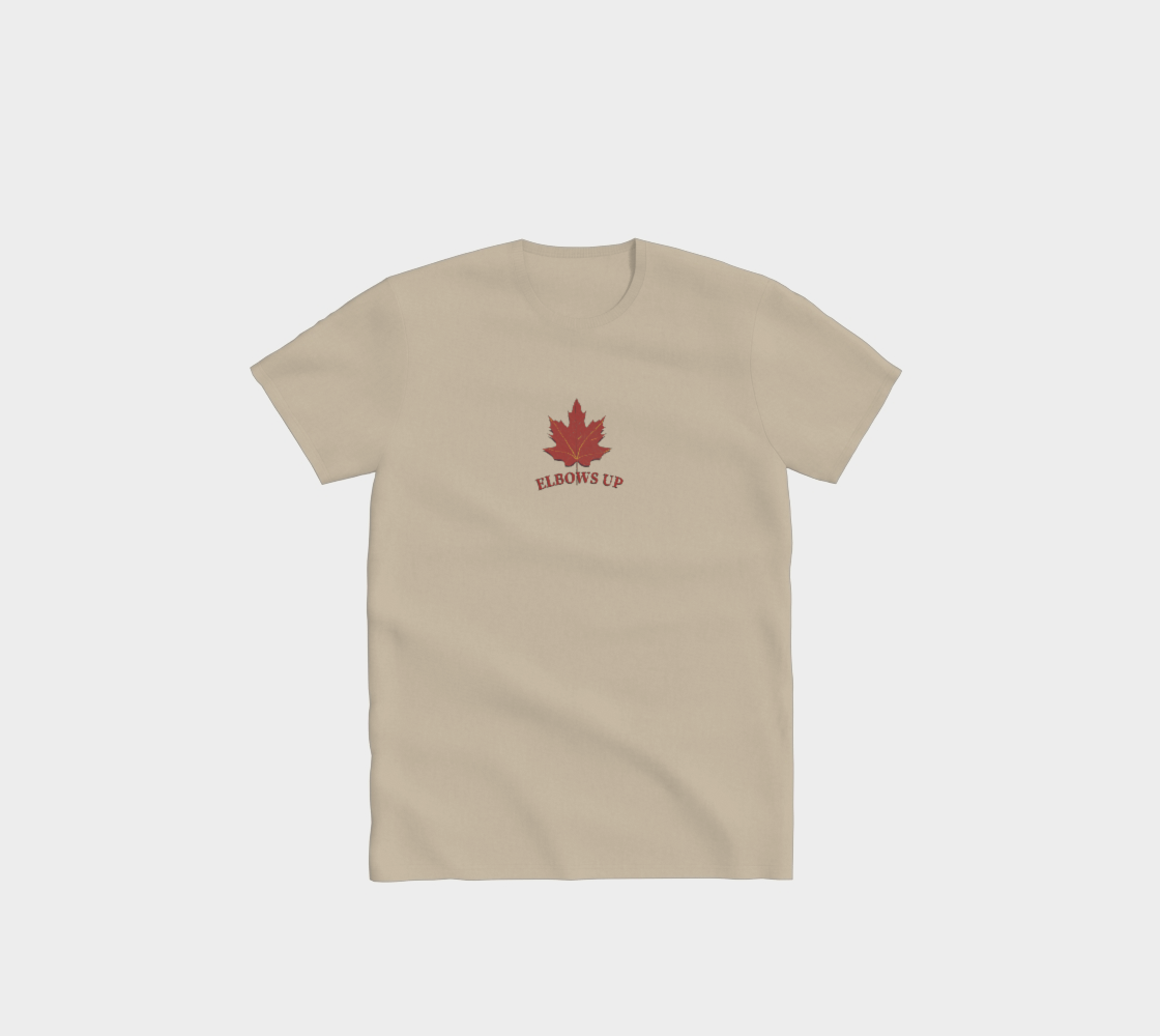 Elbows Up Leaf Minimal Comfort T-Shirt