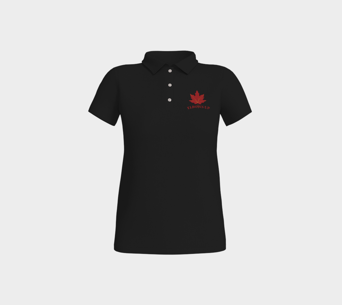 Elbows Up Leaf Fitted Polo