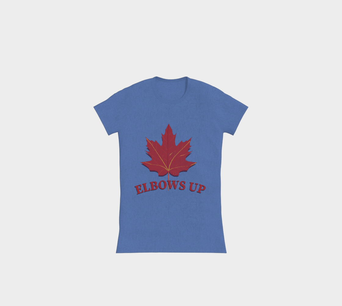Elbows Up Leaf Slimline T-Shirt