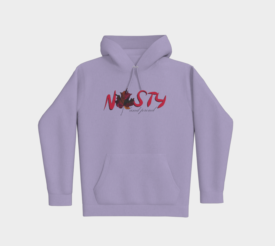 Nasty and Proud Premium Pullover Hoodie Dark Outline