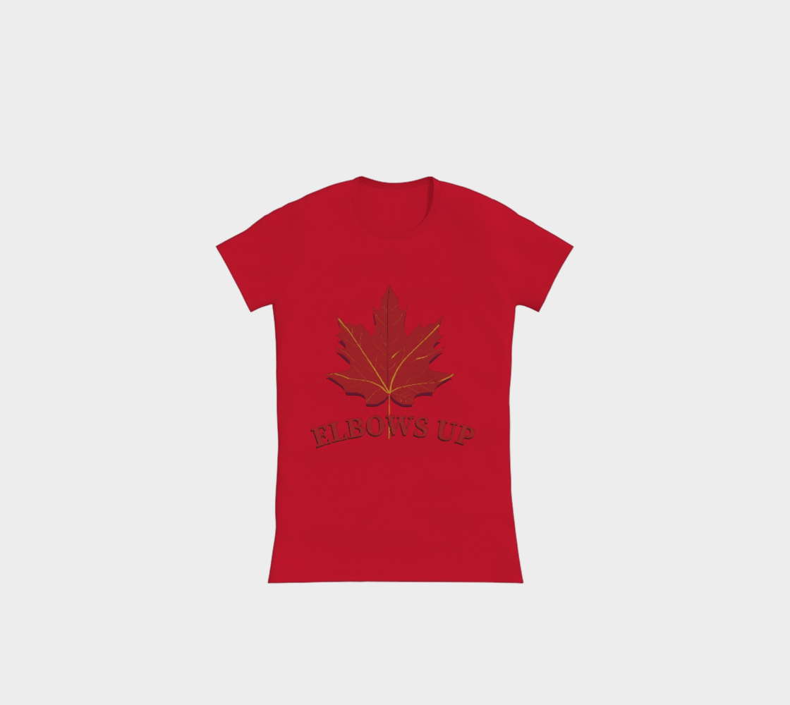 Elbows Up Leaf Slimline T-Shirt