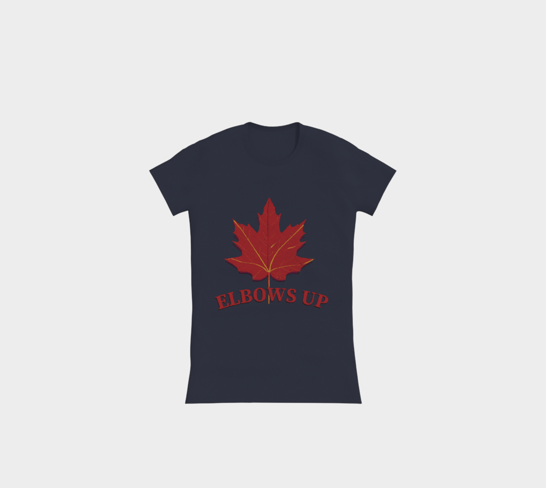 Elbows Up Leaf Slimline T-Shirt